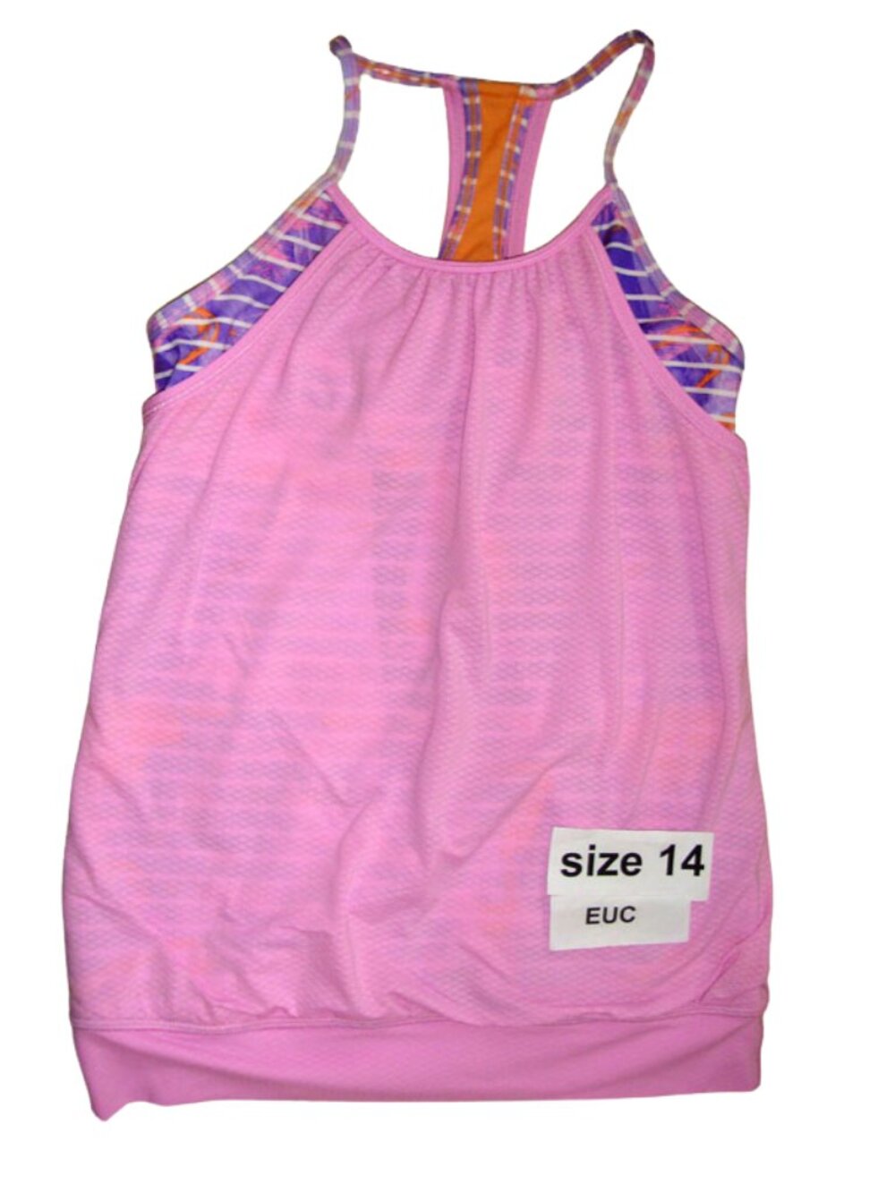Ivivva Girl by Lululemon 🍋 Double Dutch Tank top pink purple size 14